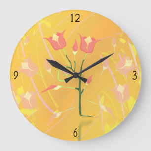 Turkiska vallmo Large Clock Stor Klocka