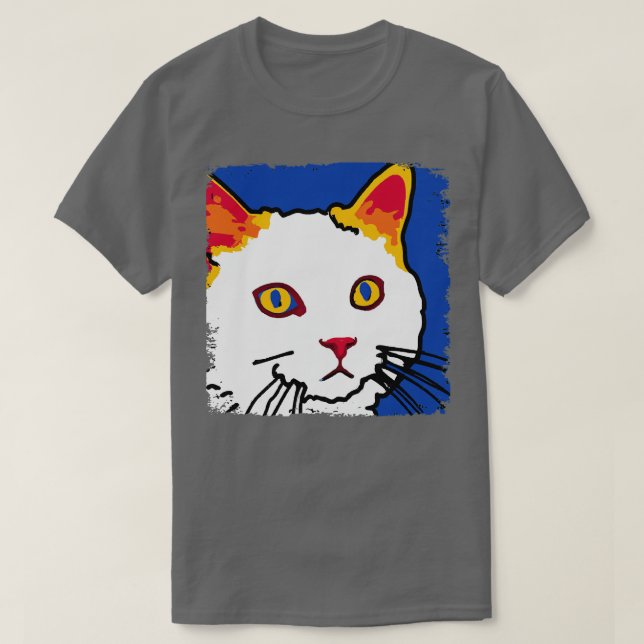 Turkiska Van Art Cat Lover Gift T Shirt (Design framsida)