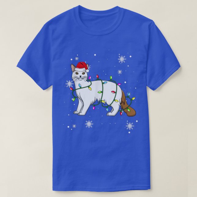 Turkiska Van Cat-julen i Ljus, julklapp i San T Shirt (Design framsida)