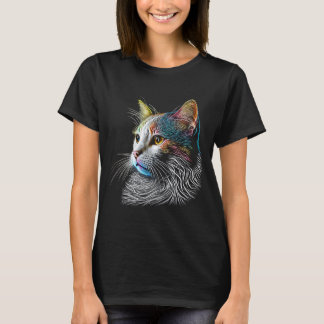 Turkiska Van Colorful-grafik Kat Pappa Mamma Kvinn T Shirt
