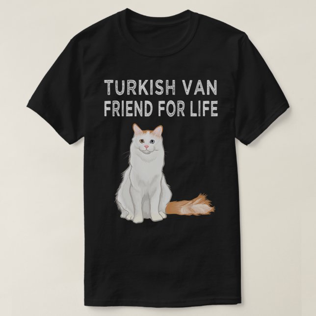 Turkiska Van Friend for Life Cat Vänskap T Shirt (Design framsida)