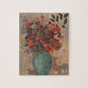 Turkiska Vas efter Odilon Redon, Vintage Flowers A Pussel