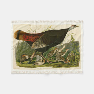 Turkiska Vilden Audubon Bird Painting Fleecefilt