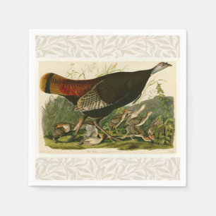 Turkiska Vilden Audubon Bird Painting Pappersservett