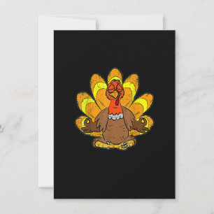 Turkiska Yoga-Thanksgivingens dag för Lustigt medi Inbjudningar
