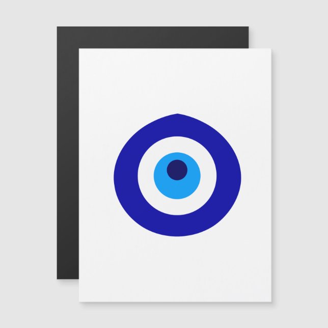 Turkiskt amulet vid namn Nazar Magnetisk Inbjudningskort (Fram/baksida)