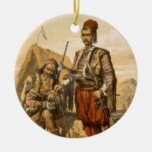 Turkiskt fotfolk i Ottomanarmén, pub. vid Julgransprydnad Keramik