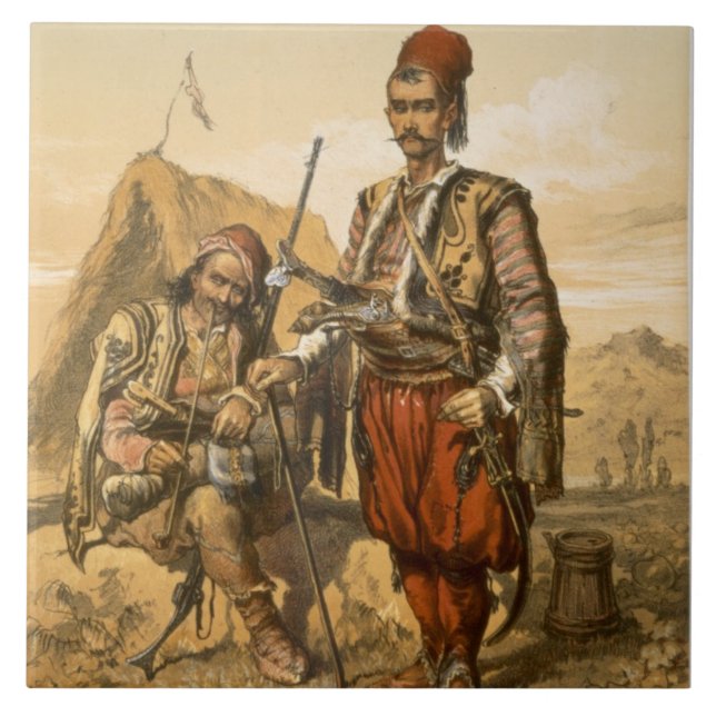 Turkiskt fotfolk i Ottomanarmén, pub. vid Kakelplatta (Framsidan)