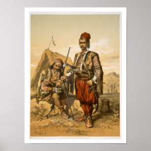 Turkiskt fotfolk i Ottomanarmén, pub. vid Poster