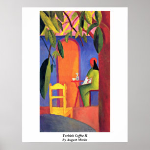 Turkiskt kaffe (Ii) vid Augusti Macke Poster