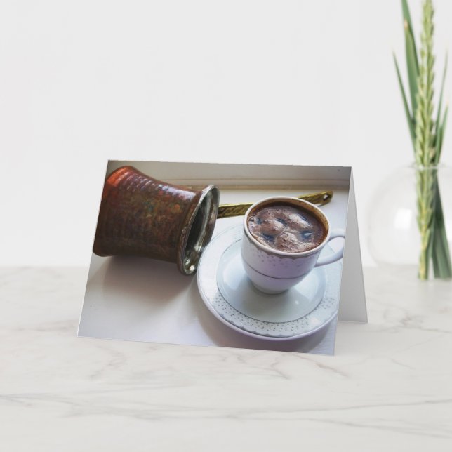 Turkiskt kaffe Notecard Kort (Framsida)