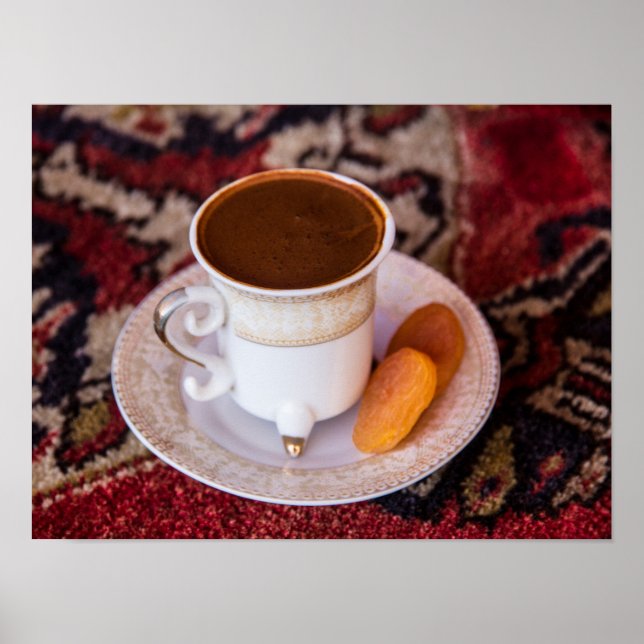 Turkiskt kaffe och frukt poster (Framsidan)