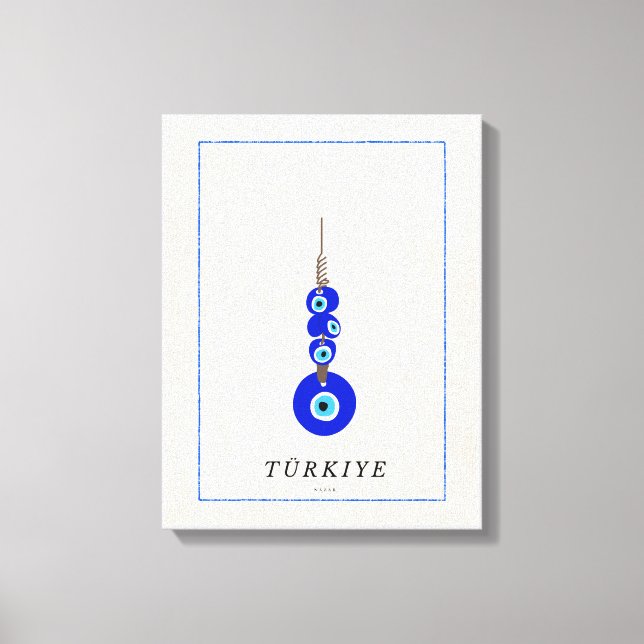 Turkiskt Nazar Ond Öga Skydd Canvastryck (Framsida)