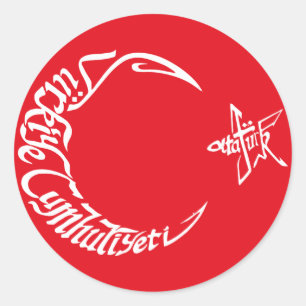 Türkiye Cumhuriyeti - Atatürk Runt Klistermärke