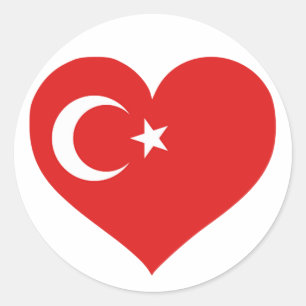 Turkiye Kärlek Runt Klistermärke