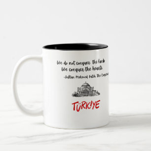 Turkiye Souvenir Sultan Mehmet Fatih Quote Två-Tonad Mugg