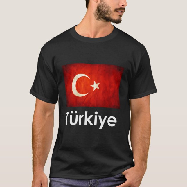 Turkiye Turkiet Flagga Shirt Turkisk Flagga T (Framsida)