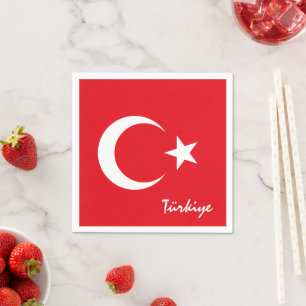Türkiye & Turkisk Flagga party mode /sportfantast Pappersservett