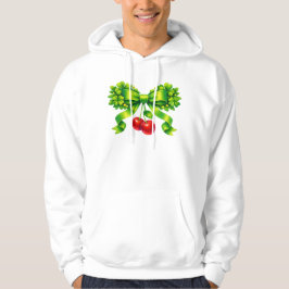 Turklöverbåge med körsbär grön design hoodie