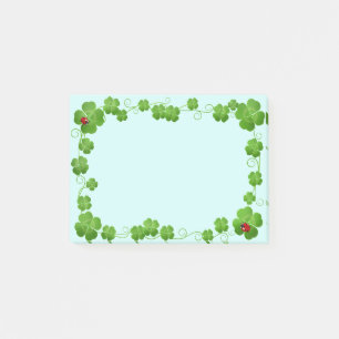 Turkluckor & Nyckelpigor på Ljusblå Post-it Block