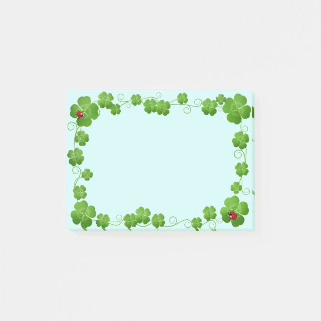 Turkluckor & Nyckelpigor på Ljusblå Post-it Block (Framsida)