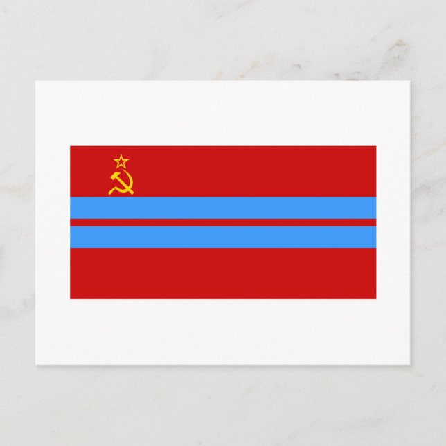 Turkmen SSR-Flagga Vykort (Framsida)