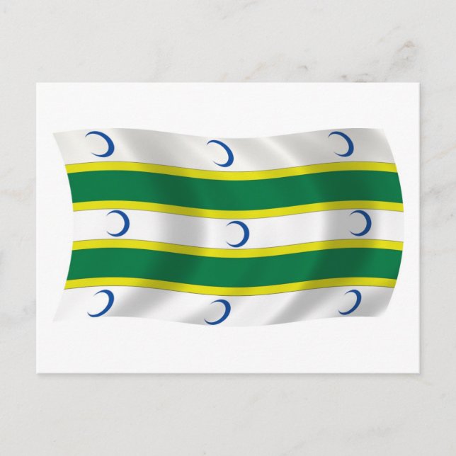 Turkmeniens flagga Postkort Vykort (Framsida)