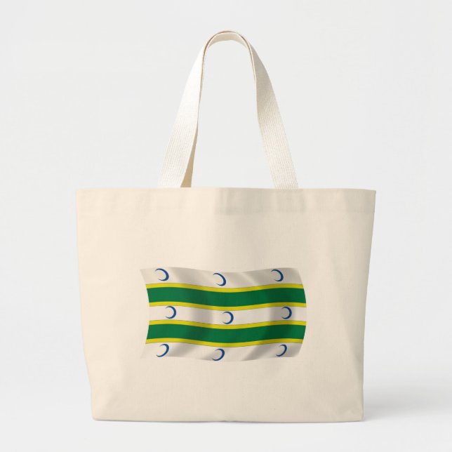 Turkmeniens flagga Totebag Jumbo Tygkasse (Framsidan)
