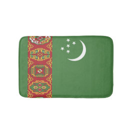 Turkmenistan flagga badrumsmatta