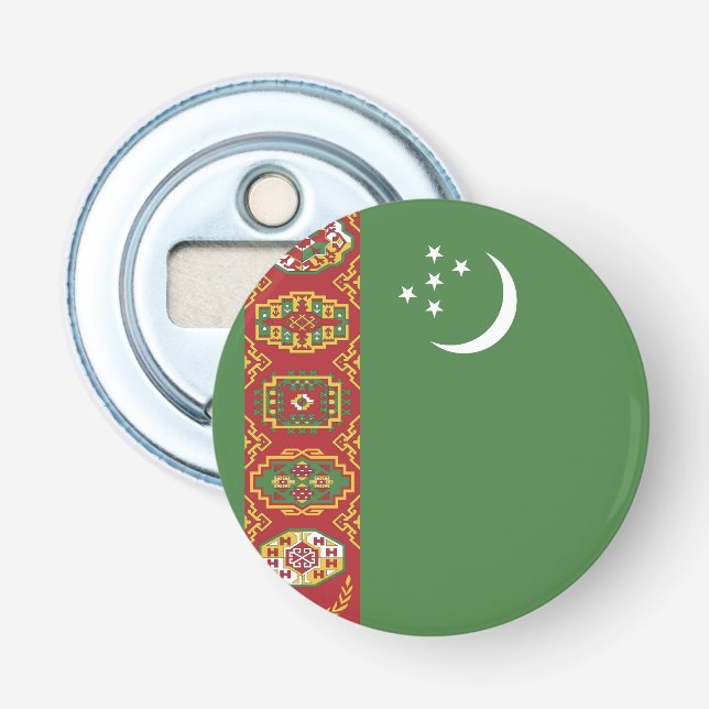 Turkmenistan flagga flasköppnare (Framsidan)
