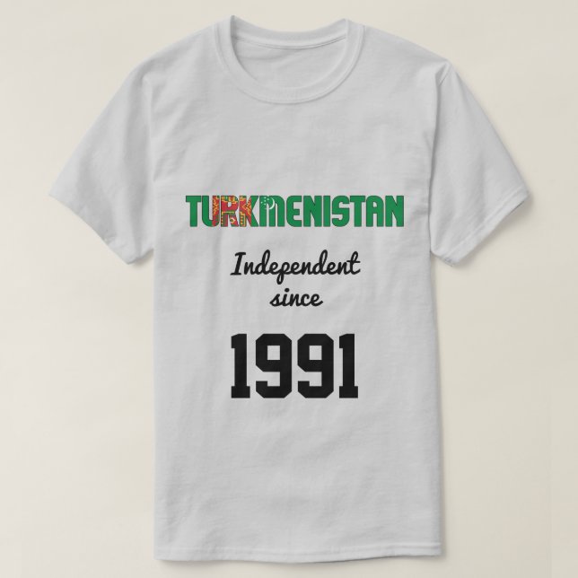 Turkmenistan Flagga Independence Firande T Shirt (Design framsida)
