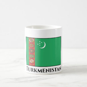 Turkmenistan Flagga Kaffemugg