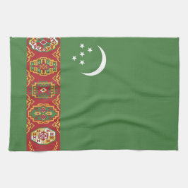 Turkmenistan flagga kökshandduk