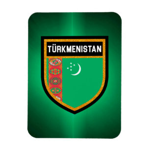 Turkmenistan Flagga Magnet