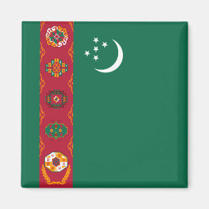 Turkmenistan Flagga Magnet