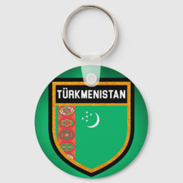 Turkmenistan Flagga Nyckelring