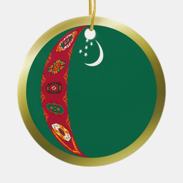 Turkmenistan Flagga Ornament (Framsidan)