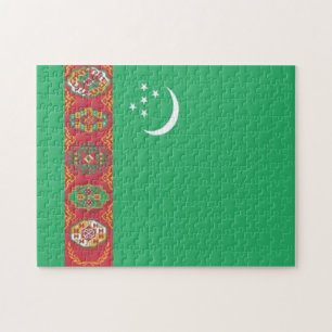 Turkmenistan - Flagga - Pussel