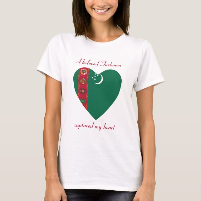 Turkmenistan Flagga Sötnos T-Shirt (Framsida)