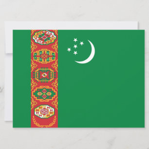 Turkmenistan Flagga (Turkmenistan) Kort