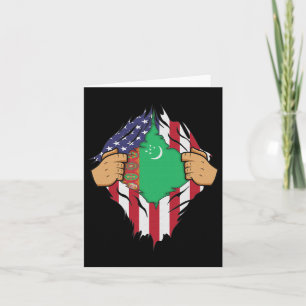 Turkmenistan Flagga Turkmenistan Manar Women Kids Kort