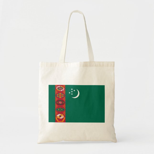 Turkmenistan Flagga Tygkasse (Framsidan)