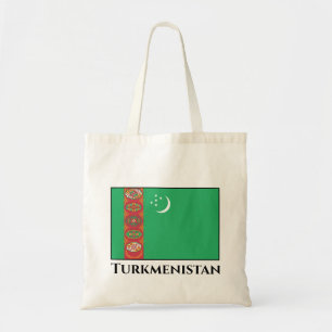 Turkmenistan Flagga Tygkasse