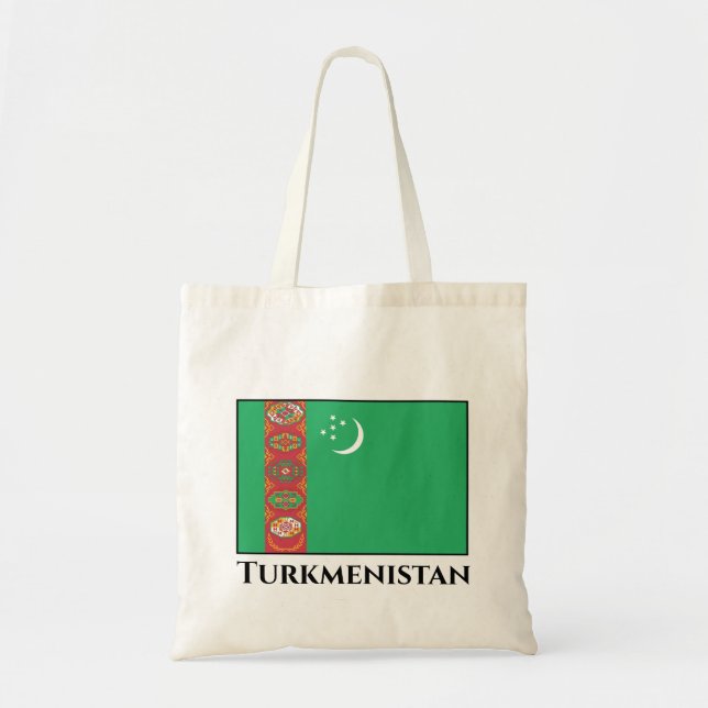 Turkmenistan Flagga Tygkasse (Framsidan)