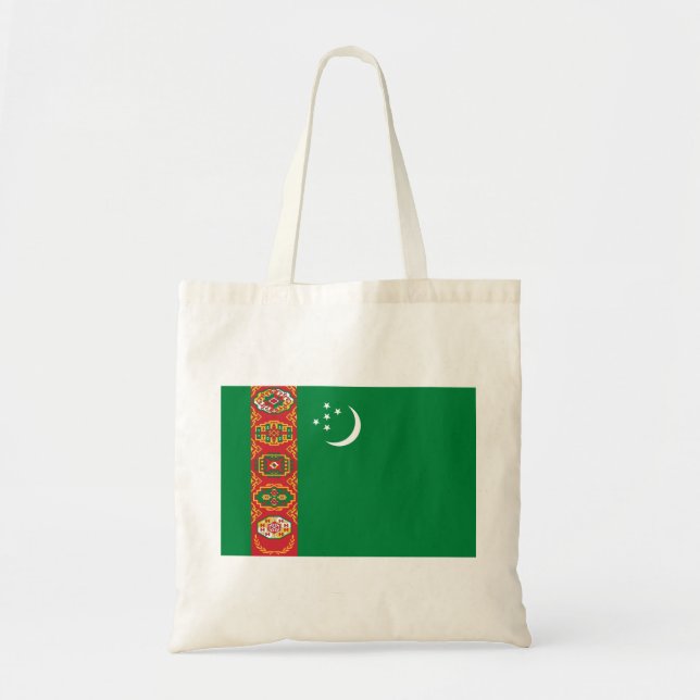 Turkmenistan Flagga Tygkasse (Framsidan)
