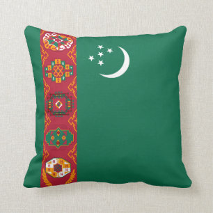Turkmenistan Flagga x Flagga Pillow Kudde