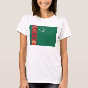 Turkmenistan Flagga x Karta T-Shirt
