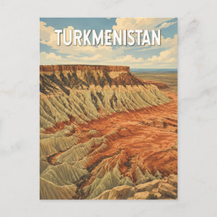 Turkmenistan Illustration Resa Konst Vintage Vykort