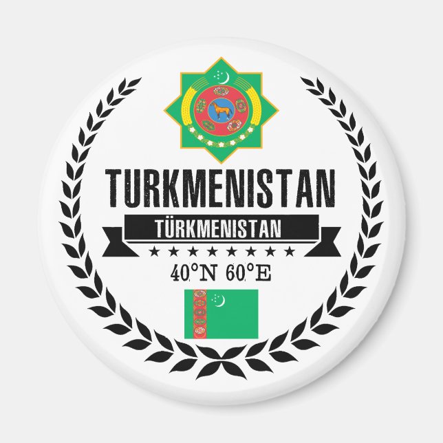 Turkmenistan Magnet (Framsidan)