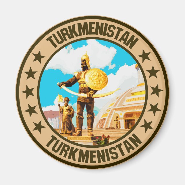 Turkmenistan Magnet (Framsidan)